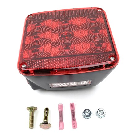 Peterson Lamp, Led S/T/T, Under 80 In. Wide Combination Tail, W/ License, Mfg Pack M840L